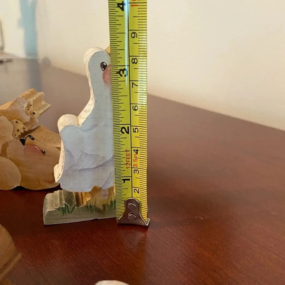 Lot of 4 Folk Art Hand Painted Bear & Duck Wood Decor Artist Signed D. Martin - Picture 11 of 12